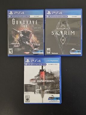 Bundle Of Playstaion 4 VR Games - Skyrim, Gungrave, The Inpatient